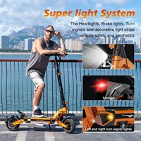 RCB Trottinette Électrique D7 Autonomie 80-110KM 500W Vitesse 25KM/H Pliable LED APP Freins Disques 10 Pouces Charge 150KG 5