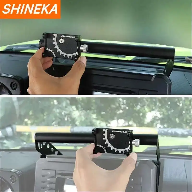 SHINEKA GPS 스탠드 스즈키 지미 JB74 2019+ 자동차 휴대 전화 홀더 지원 브래킷 로드 액세서리 스즈키 지미 2019-2022