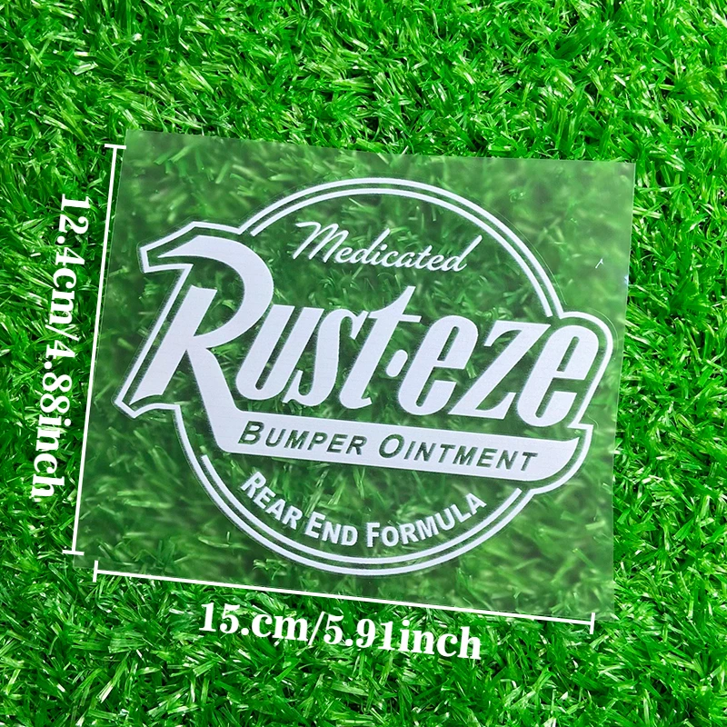 Rust Eze Medicated Scooter Stickers Waterproof Sunscreen DIY Motorcycle Fuel Tank Vinyl Decal Truck Car Window Bumper Decoration