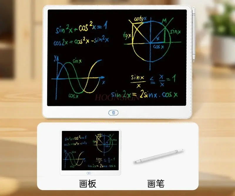 1개 눈 보호용, 블루라이트 없는 LCD 필기 및 그림판, 지울 수 있는 가정용 컬러 그래피티 전자 필기판