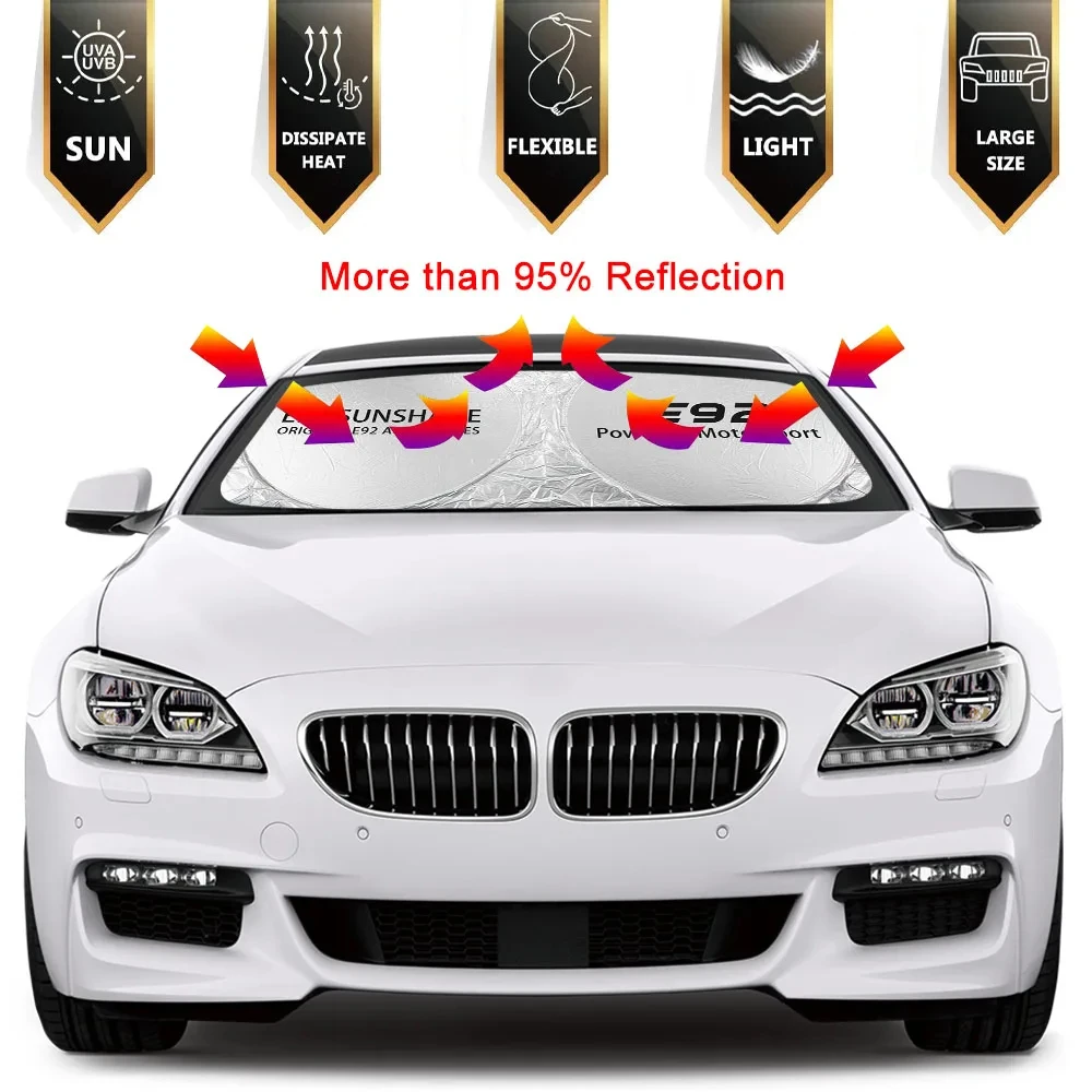 자동차 인테리어 앞유리 차양, 자외선 차단 쉐이드 커버, BMW E46 E90 E87 E60 E36 E92 E39 E61 E91 E93 E70 E53 E83 E28 E62