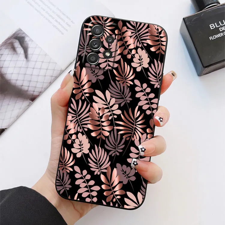 Glitter Hearts Love Leaf Phone Case Cover