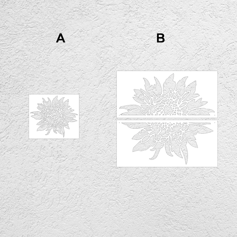 decorativa gesso para pintar massa vidraceiro flor grande s255 01