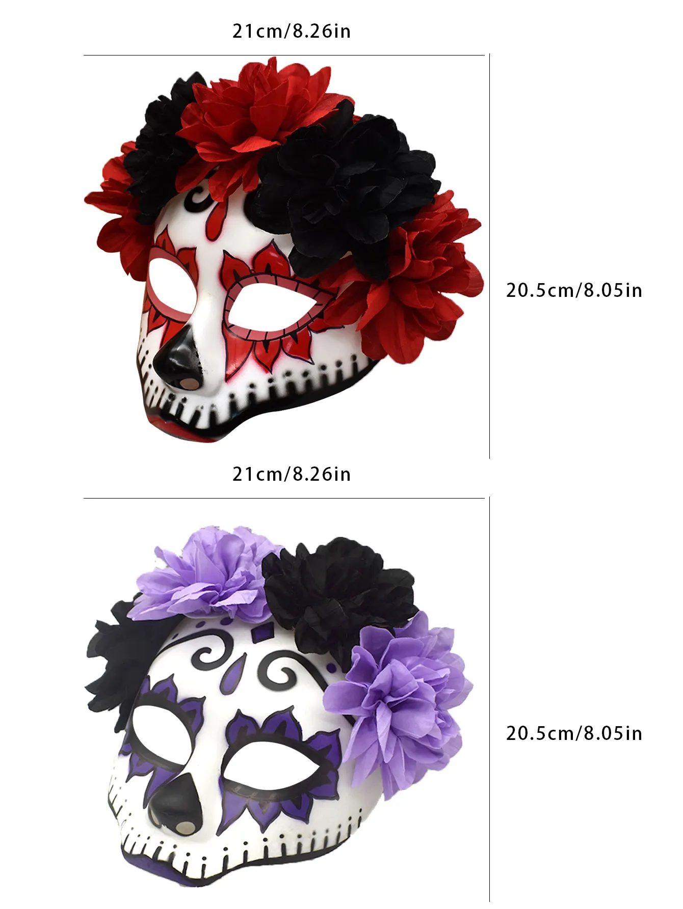 2pcs red and purple