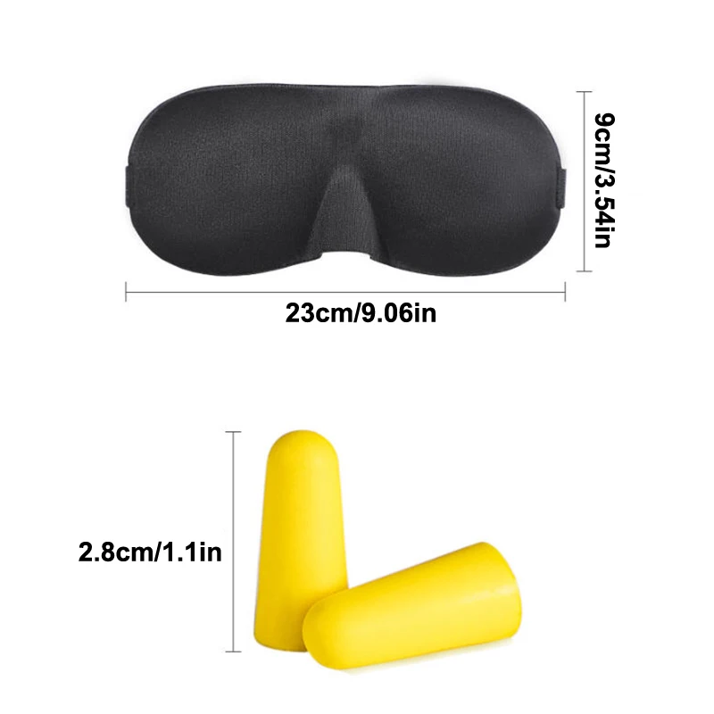 3D Sleep Mask Blindfold Sleeping Aid Soft Memory Foam Eye Mask For Sleeping Travel Blockout Light Slaapmasker Eye Cover With Ear