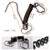 TiTo Titanium Reef Hook Scuba Diving Single Drift Hook with Telescopic Spring Rope for Diving Accessories Current Hook 6