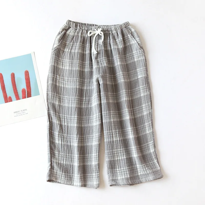 3 Pantaloncini Pigiama Uomo Cotone - Shorts Notte Estate Con Tasche, Motivo Quadri - Foto 8