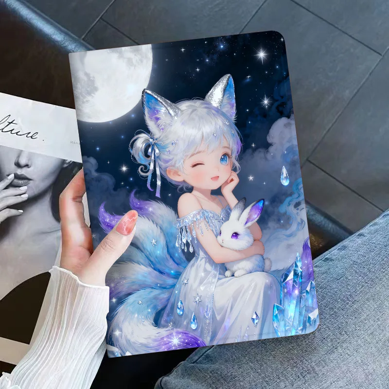 Cute Nine-Tailed Fox Pattern TPU Soft Back Cover