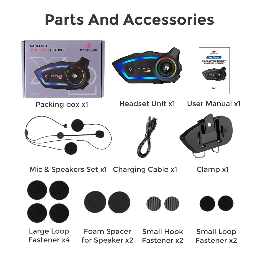 GEARELEC X2    ,  ȭ, IPX67 , 2000mAh  Ŀ, HiFi ׷ RGB Ʈ