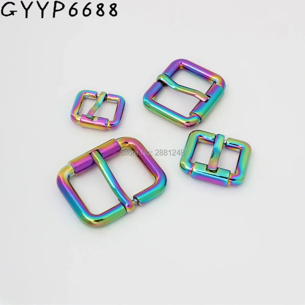 

Rainbow 16mm 19mm 25mm 31 38mm polished turnbuckle pin buckle bags/belts rainbow buckles round slider buckle tri glide