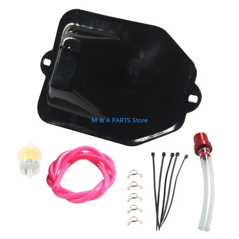 U1JF 고용량 금속 연료 탱크 컨테이너 50cc 125cc ATV 쿼드에 적합 야외 모터 스포츠 교체 액세서리