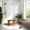 24 inch, Natural Wood, Teak Shower Bench, Shower Stool Wood,  LiftAide Arms, Bathroom Bench Seat, Shower Bench Waterproof 6