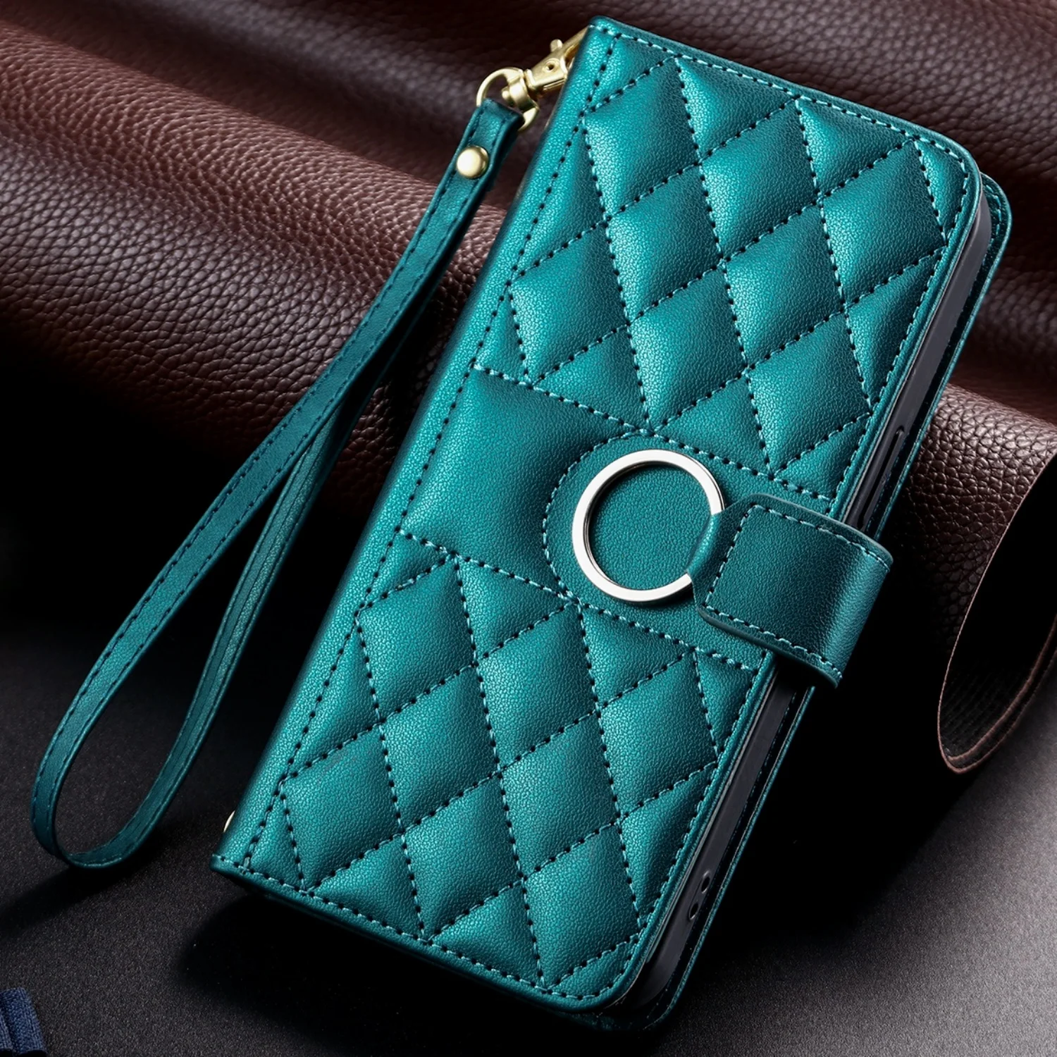 Elegant PU Leather Flip Wallet Phone Case Cover