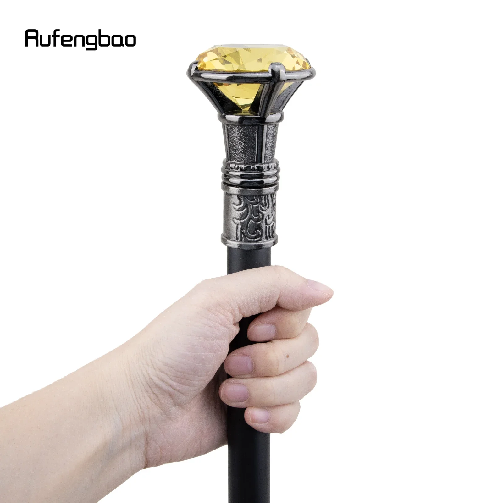 Рисунок 6 - Желтая Серебряная одинарная трость со стразами