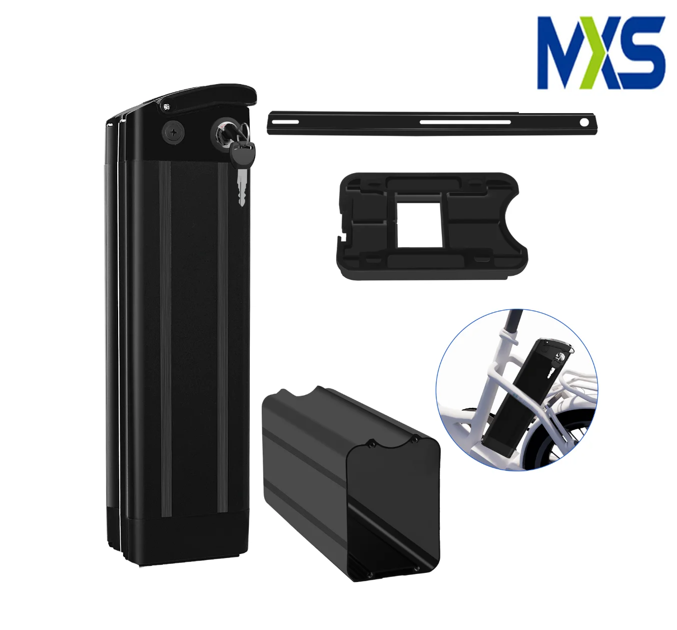 MAX 90 18650 Cells  Silver fish Battery Box for Ebike  Large Shell Case for Electric Bicycles Folding Electric Bikes