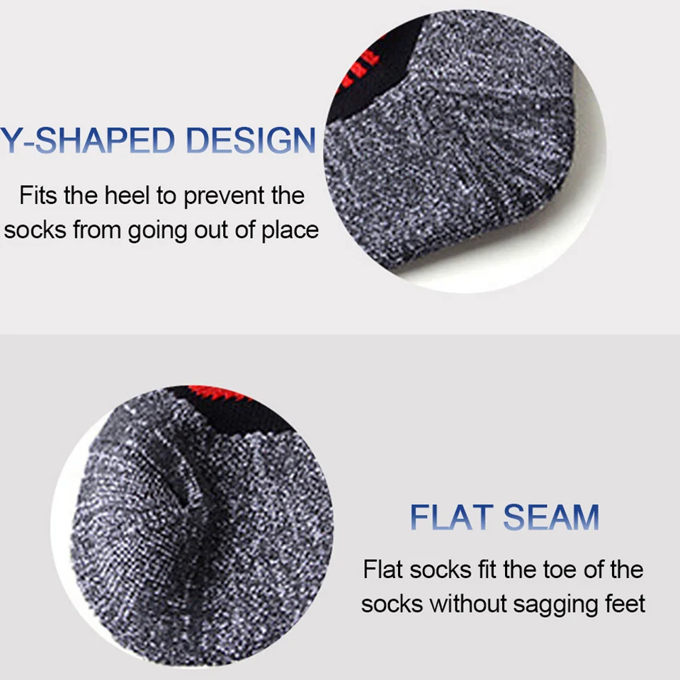 KoKossi Winter Mountaineering Skiing Socks Soft Thickening Heightening Breathable Men Women Towel Bottom Socks Long Tube Outdoor