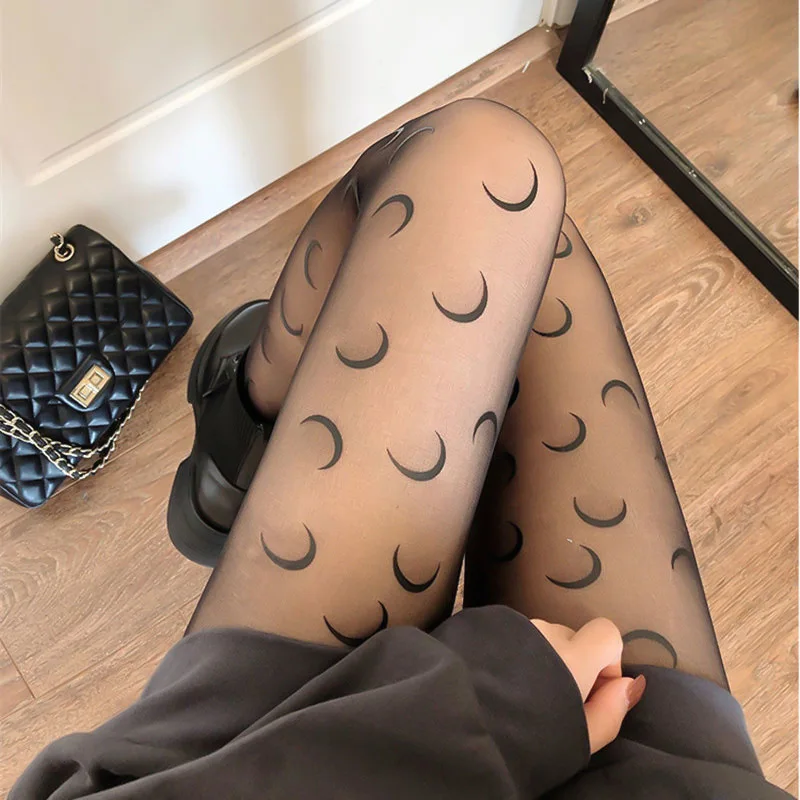 

Women Beautiful Young Girl Moon Silk Stockings Black Cosplay Sexy Leggings Tuiwa Maid Fashion JK Socks Any Clip