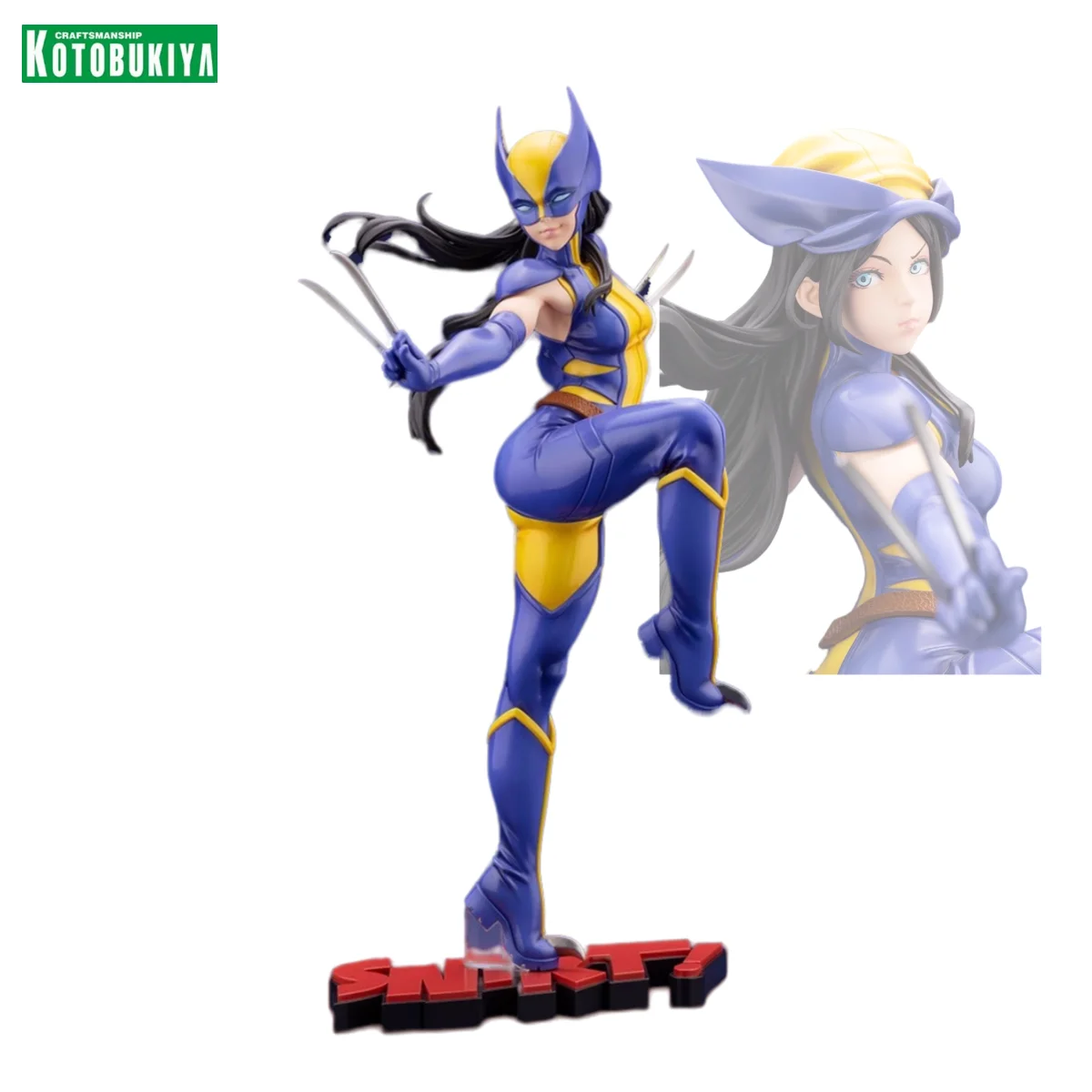 

In Stock KOTOBUKIYA Original Marvel X-Men Wolverine Laura Kinney Mutant Anime Figure Replaceable Face Action Figure Toy Gift