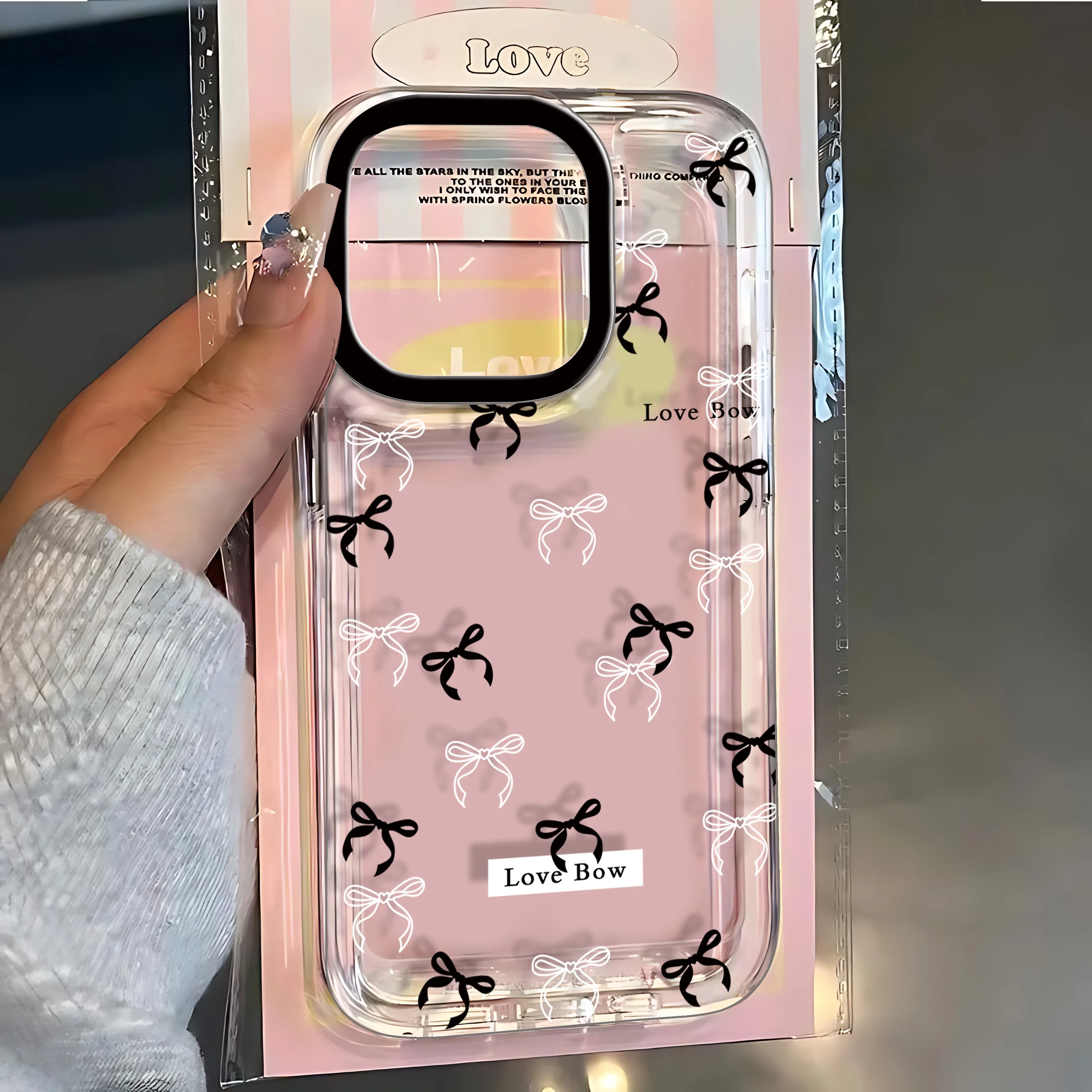 Charming Pink Bow Knot Phone Case - Stylish Protective Back Cover