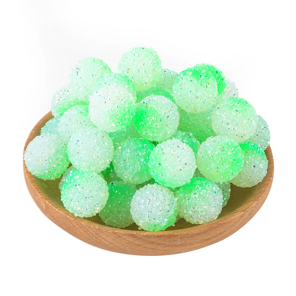 Colorful 20mm Acrylic Gradient Beads for DIY Jewelry and Accessories