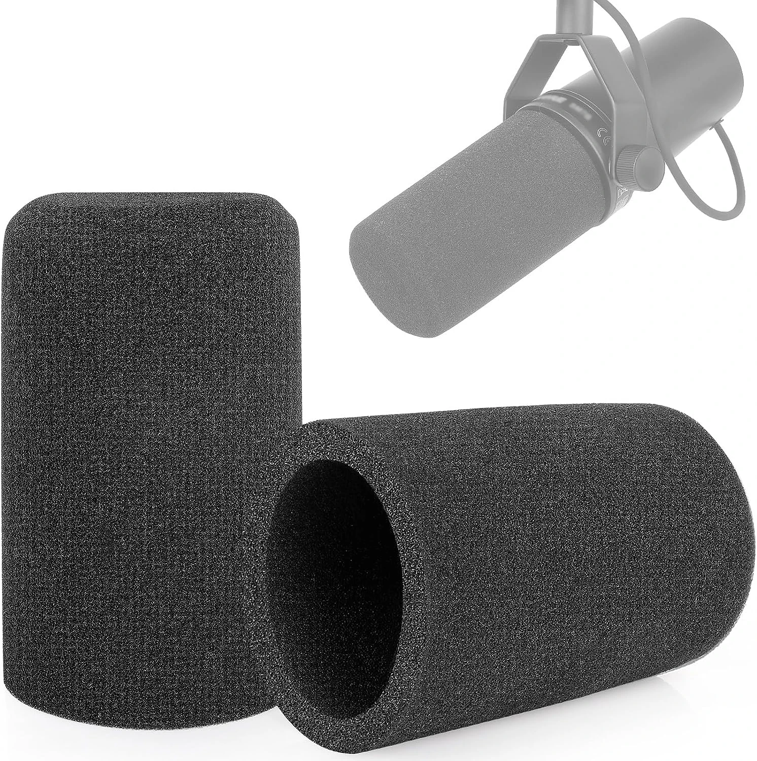 

Windscreen for Shure SM7B Microphone Pop Filter Cover Professional Noise Reduction Sponge Foam Replacement for SM7B Mic