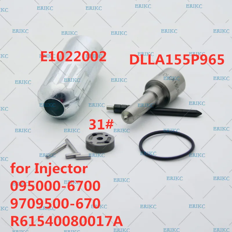 

095000-670# 6701 Injector Overhaul Repair Kits Nozzle DLLA155P965 Valve Plate 31# R61540080017A for TOYOTA for Ssangyong WD615