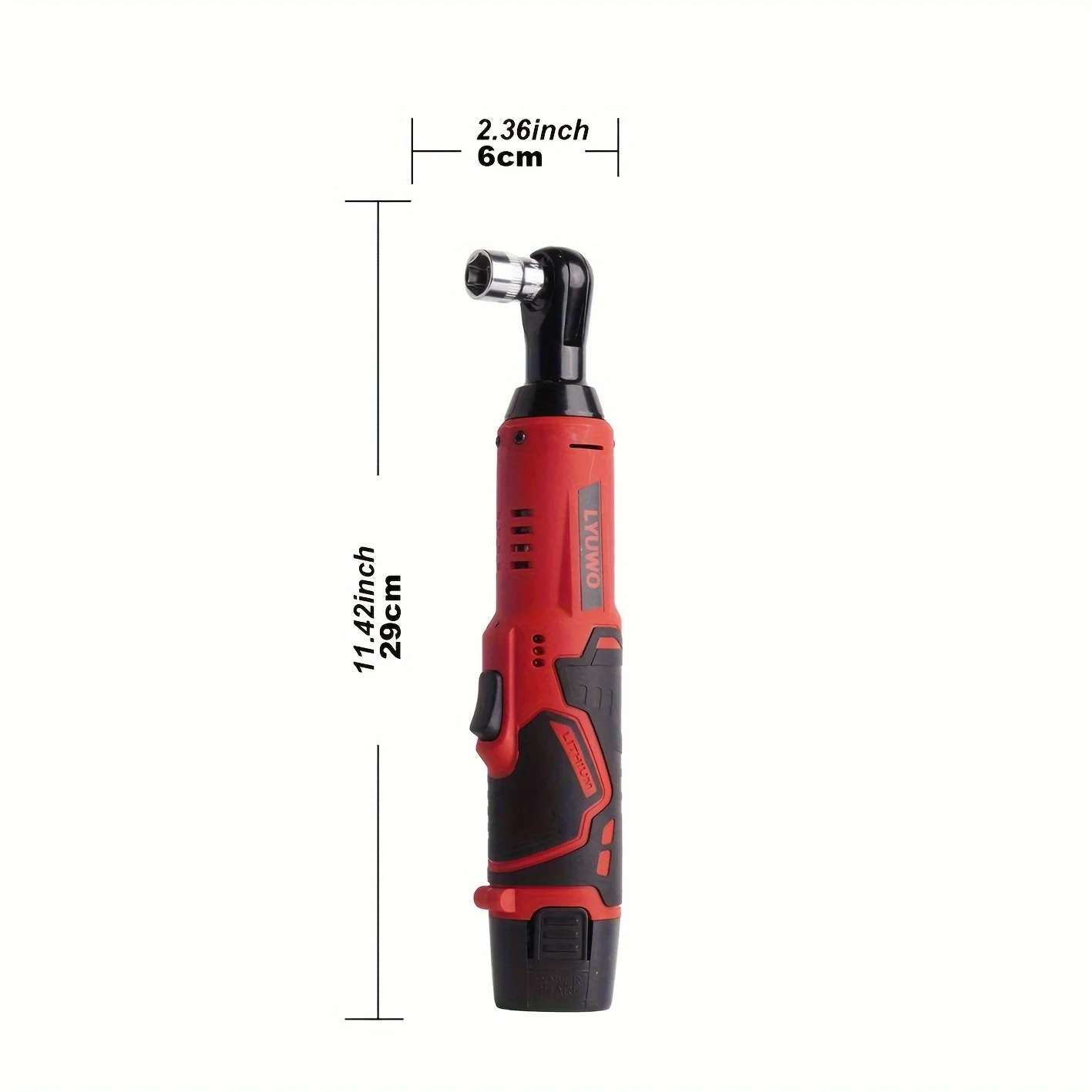 LYUWO 12V Cordless Right Angle Electric Wrench 45NM 3/8 Inch Ratchet Wrench Disassembly Nut Car Maintenance Tool With 4 Sockets 2