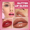 Glitter liquid lip glaze, high shine gloss lipstick, hydrating full lips, long lasting liquid lipstick, daily makeup 6