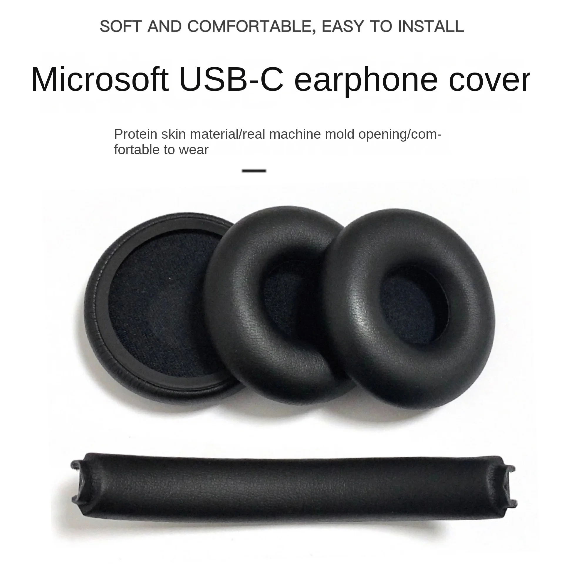 

Earmuffs For Microsoft USB-C Fashion Edition Headphone Sponge Earpads Cover Ear Cover Beam Pad Headbeam Accessories