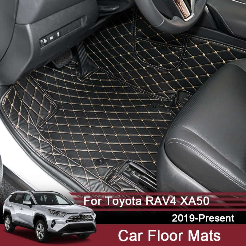 

Car 3D Full Surround Custom Foot Mat For Toyota RAV4 XA50 2019-Present LHD Leather Floor Protect Waterproof Pad Auto Accessories