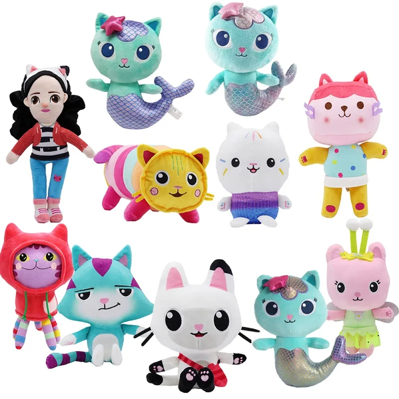 Plush Toy Doll Gabby Dollhouse Pandy Paws Cosplay Stuffed Animal For Kids