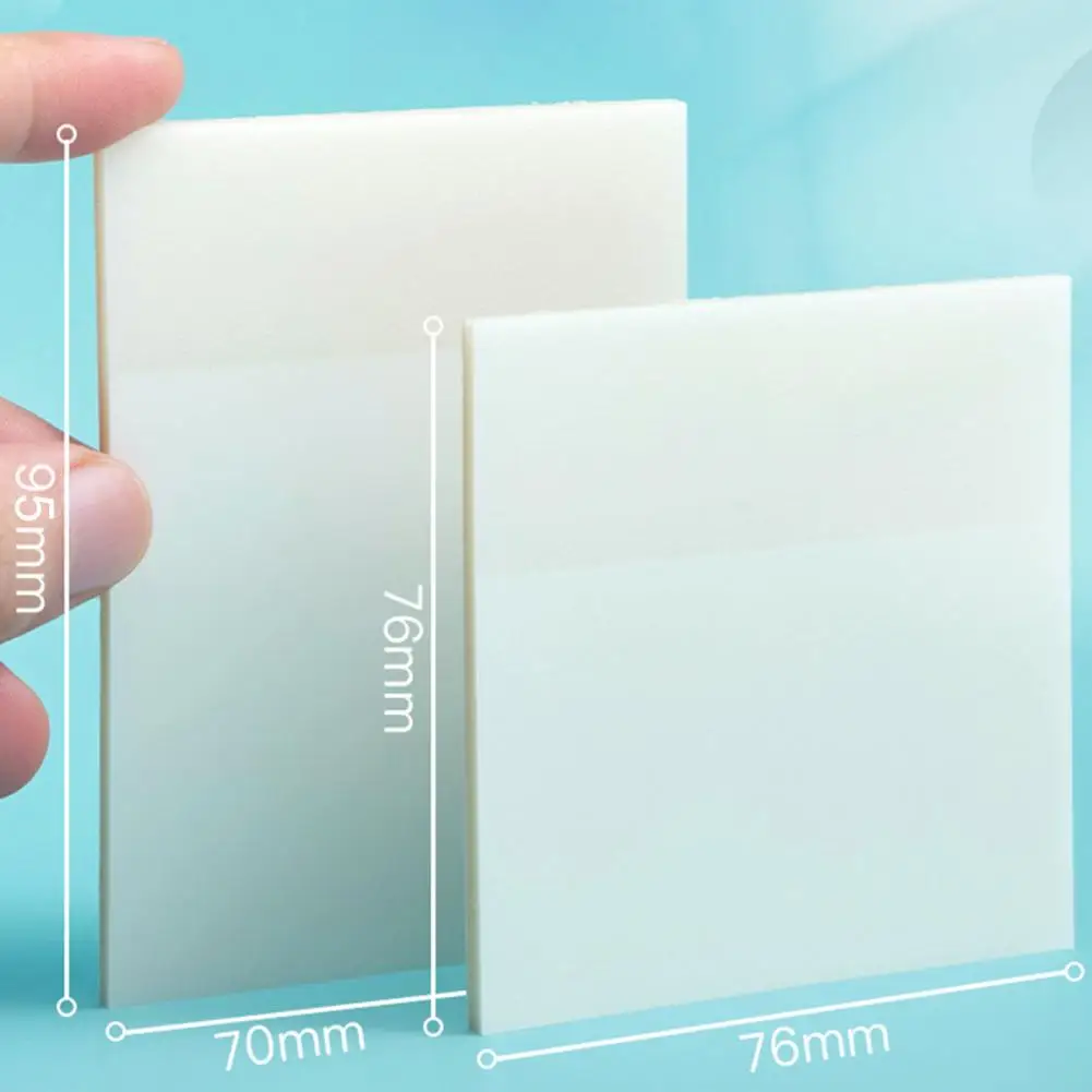 

100 Sheets Memo Paper Self-Adhesive PET Portable Clear Writing Sticky Paper Sticky Paper Office Supplies
