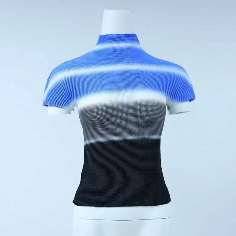 LANMREM – T-shirt manches courtes en tissu élastique fin pour femme, haut décontracté et assorti, de haute qualité, YJ780, nouvelle collection été 2022