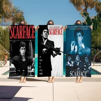 Classic Movie Scarface Bath Towel Microfiber Soft Water Absorbing Breathable For Girl Kids Decorative Cartoon Beach Towel 1
