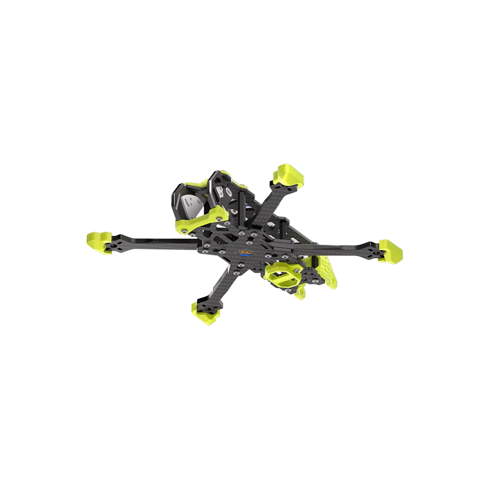 Cadre FPV Volador VX3 et VX3.5 3-3.5 pouces pour O4, vue latérale avec les composants électroniques installés.
