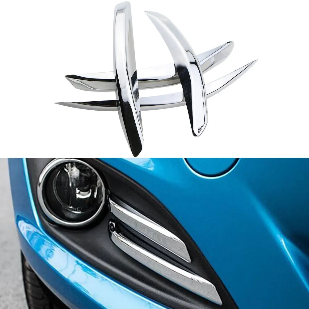 Front Fog Light Trim Decorative Frame and Sticker Cover Accessories