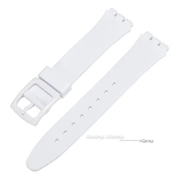 Colorful Silicone Rubber Watch Strap - Jelly Hue Replacement Wrist Band - 16mm (White)