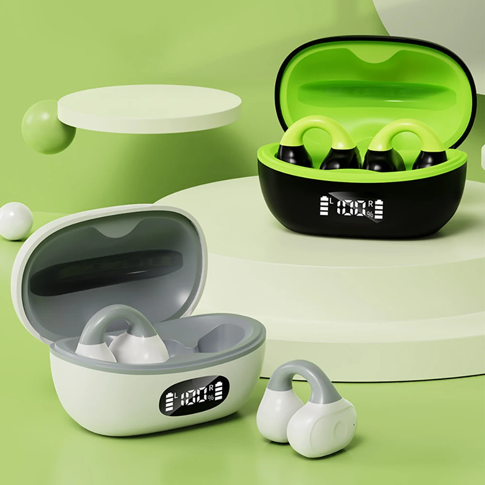 

Bluetooth-наушники с костной проводимостью, серьги, беспроводные наушники-вкладыши, Спортивная гарнитура, наушники с крючком и микрофоном