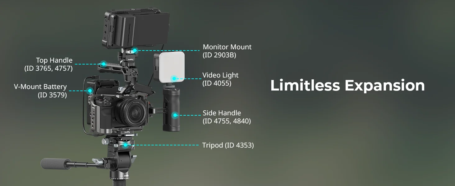"HawkLock" Quick Release Cage Kit for Sony Alpha 7C II /7CR w Silicone Handle Ca