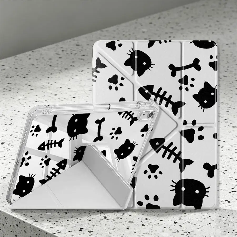 Cute Cat Tablet Case with Pen Slot Cover