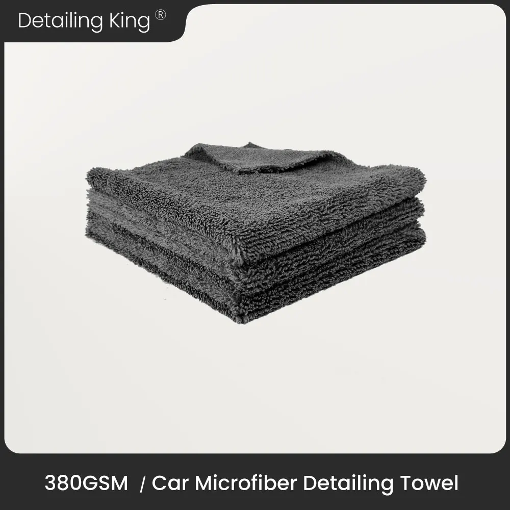 Microfiber Cleaning Cloths 3PCS 380GSM Car Detailing Towel 40x40CM Edgeless Multi-used