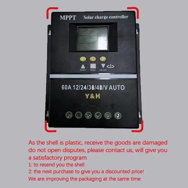 Regolatore Di Carica MPPT 100A 12V-48V Con Display LCD E Doppia USB, Per Batterie Al Litio E Piombo