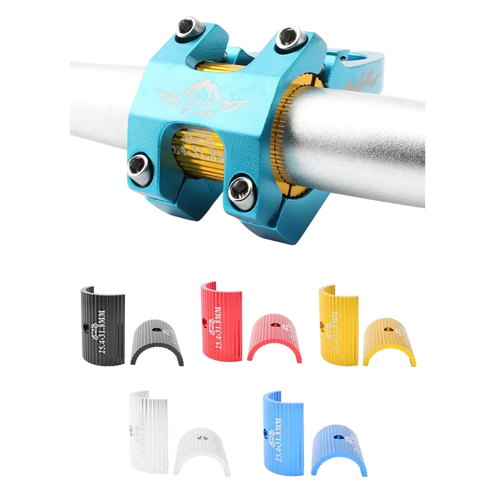 Bicycle Handlebar Shim Adapter Aluminum Bike Handlebar Stem Spacer Conversion 25.4-31.8mm/31.8-35mm Bike Bar Bore Adjuster Adapt