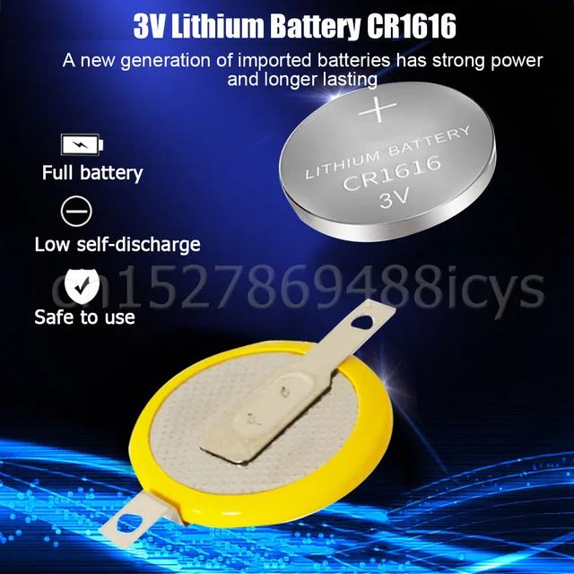 Pile au lithium avec pied de soudage à 1616 degrés, montre, calculatrice,  horloge, jouet, bouton, pile bouton, CR1616, CR 180, 50mAh, 3V, 2-20 pièces  - AliExpress