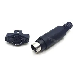 Enhanced Keyboard & Mouse 6 - Pin Socket Connector - PCB Mount, Multicolor (G Male and Female)