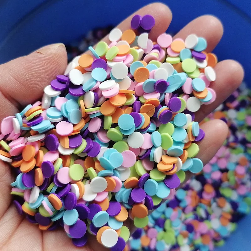 Description Picture 4 of item100g 5mm Mixed Polymer Clay Sprinkles Cutter Chip Slice Lovely Dot/Round/Circle Slices for Crafts Making, DIY Confetti