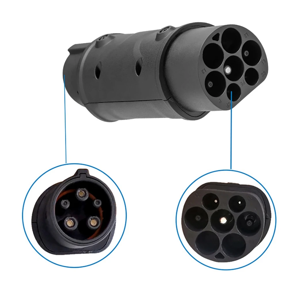 EV Adapter 32A SAE J1772 Adapter Electric Vehicles Charging EV Connector Socket Type 1 to Type 2