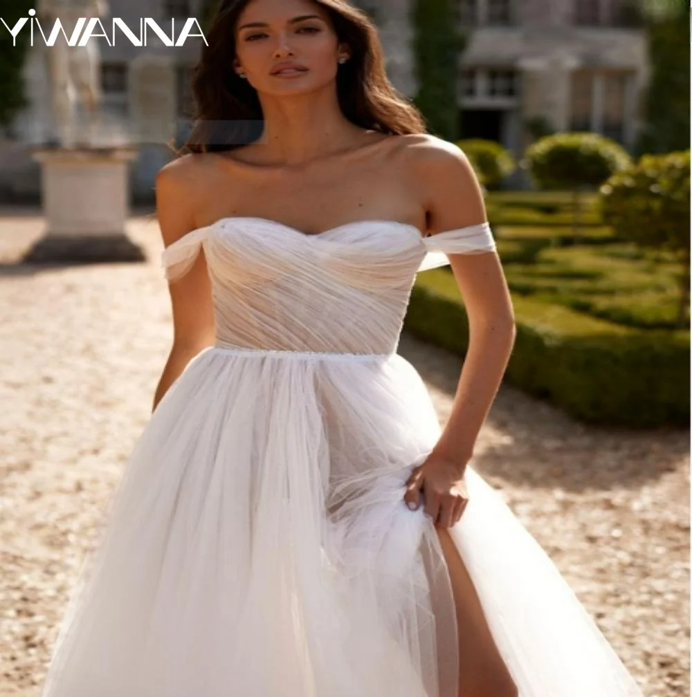 Romantic Sweetheart Neck Wedding Dress Shiny Bride Robe Elegant Mermaid Lace Long Bridal Gown Customized Robe De Mariée