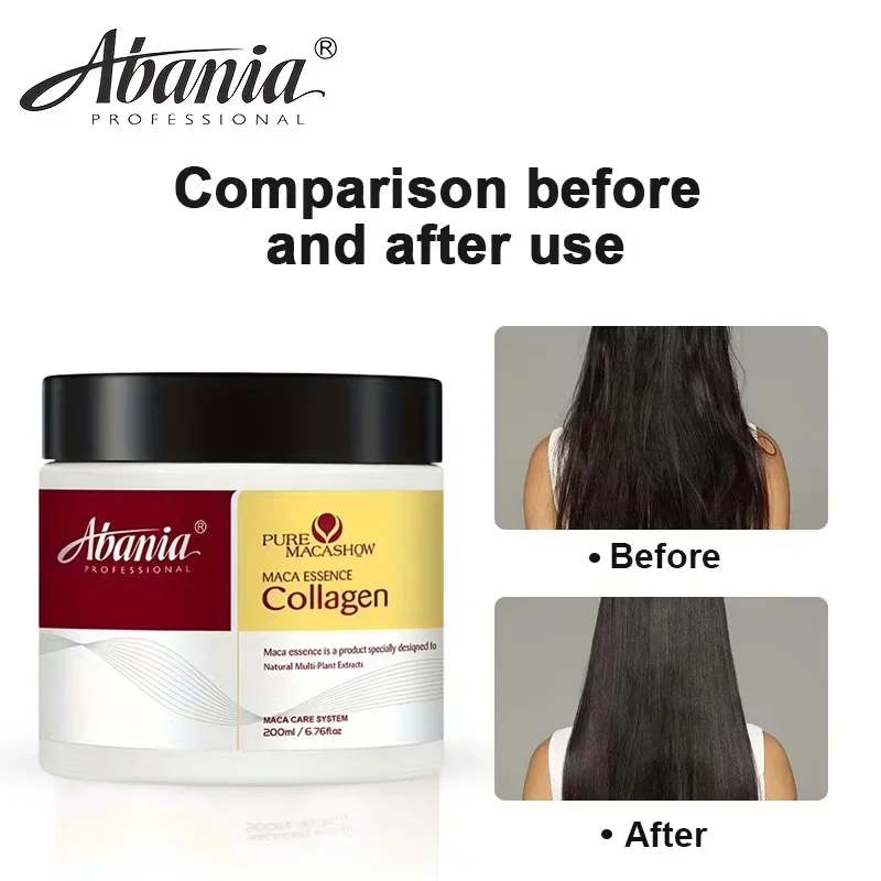 Abania 200ml Collagen Hair Mask with Argan Oil-Deep Repair for Dry, Damaged Hair