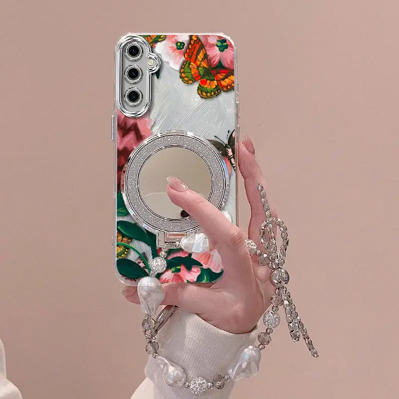 Vivid Flowers Bracelet Holder Phone Case Cover